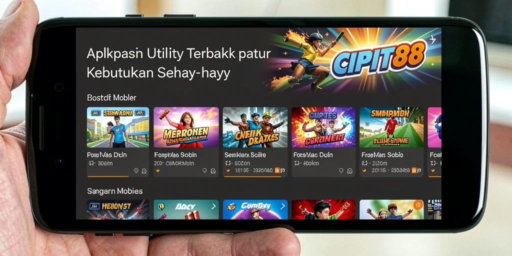 Tampilan utama aplikasi CIPIT88 dengan fitur-fitur yang mudah diakses.