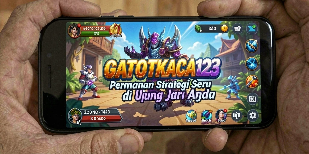 Tampilan utama GATOTKACA123 menampilkan aksi permainan strategi yang menegangkan.
