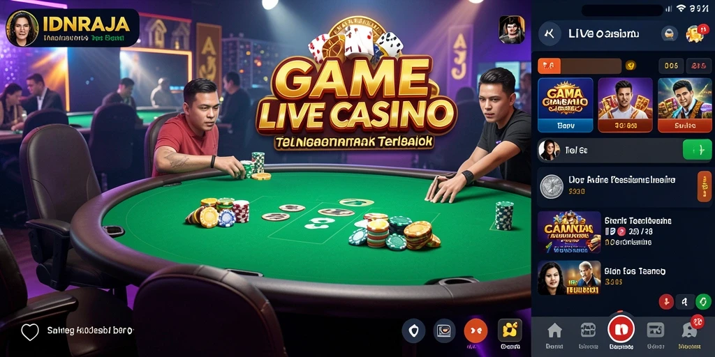 Tampilan gameplay Live Casino yang menarik dan interaktif di IDNRAJA.