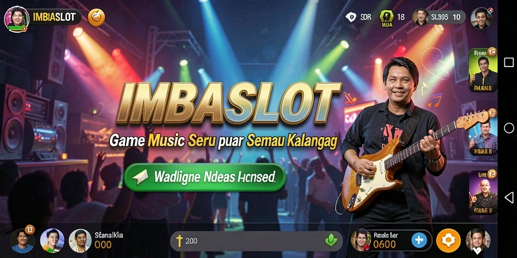 Tampilan gameplay IMBASLOT yang menampilkan interaksi musik.