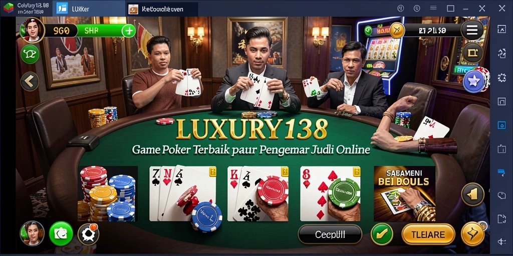 Tampilan gameplay Poker yang menegangkan dan penuh strategi.