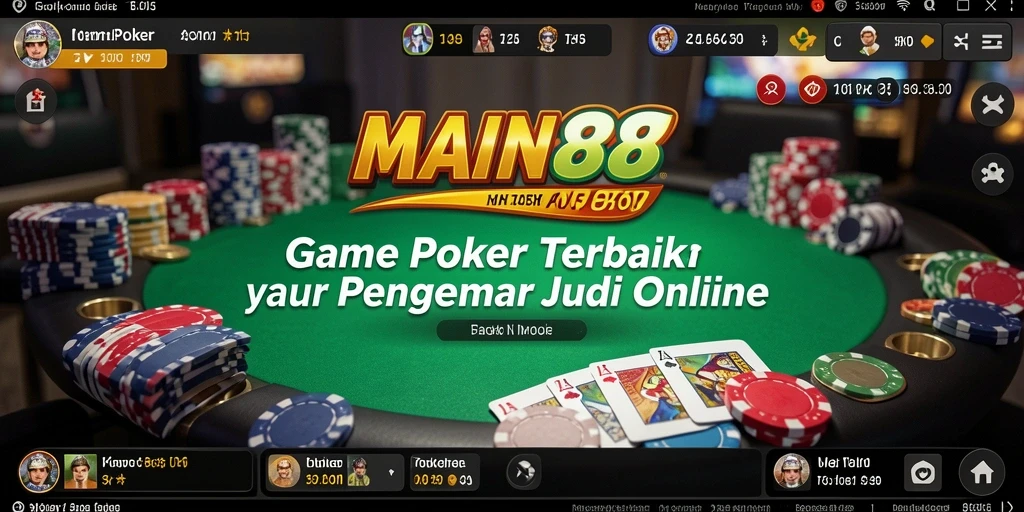 Tampilan gameplay seru dalam aplikasi Poker MAIN88.