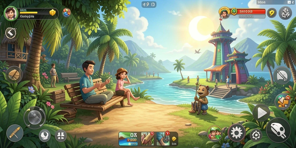 Tampilan gameplay MPO08 yang penuh warna dan menarik.
