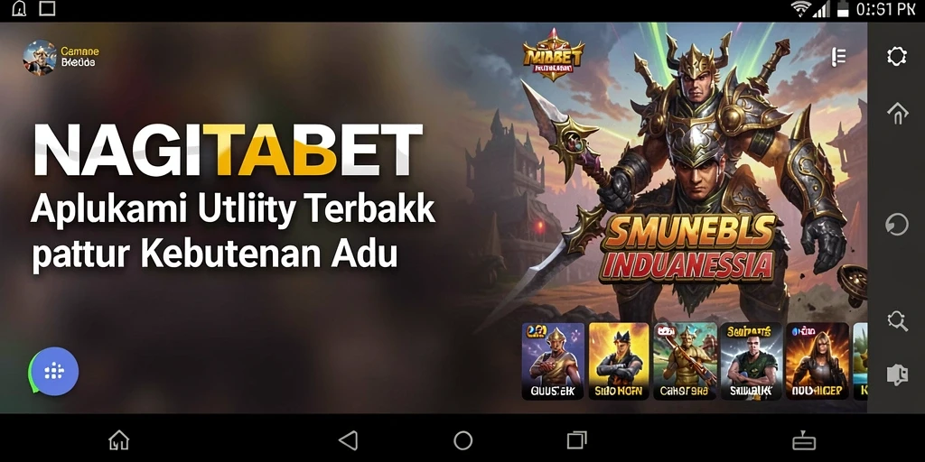Tampilan antarmuka NAGITABET yang intuitif dan mudah digunakan.
