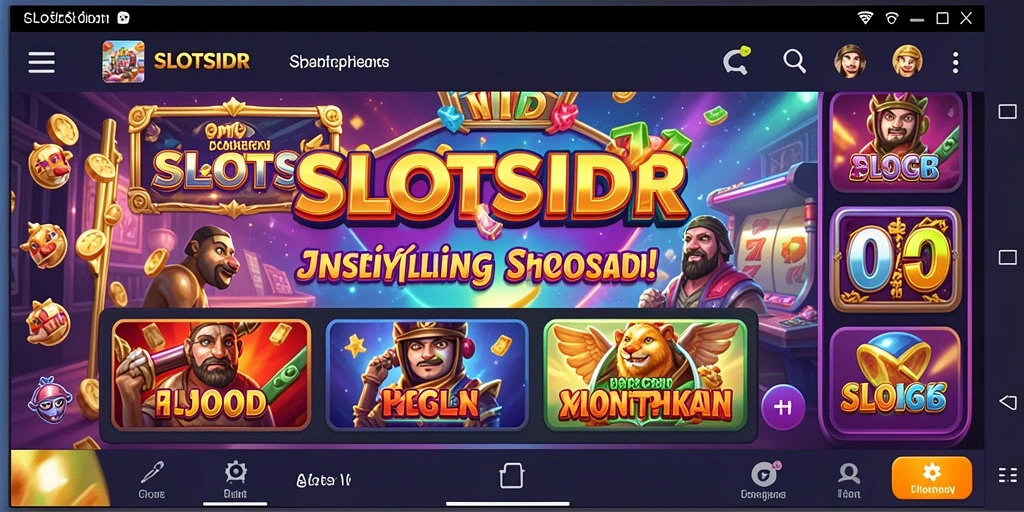 Tampilan antarmuka SLOTSIDR yang sederhana dan informatif.