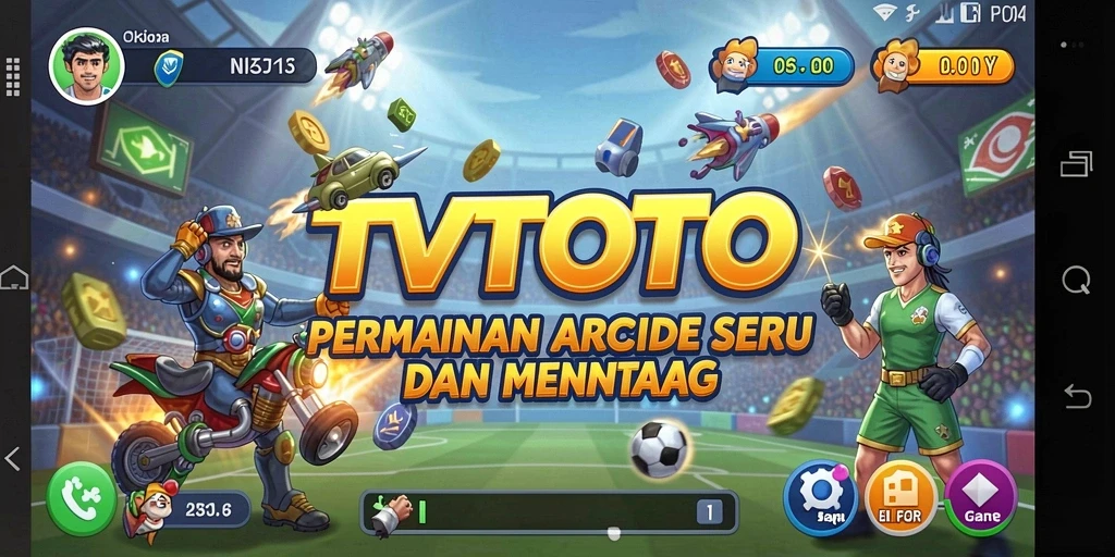 Screenshot gameplay <strong>TVTOTO</strong> menampilkan aksi seru dan tantangan arcade.