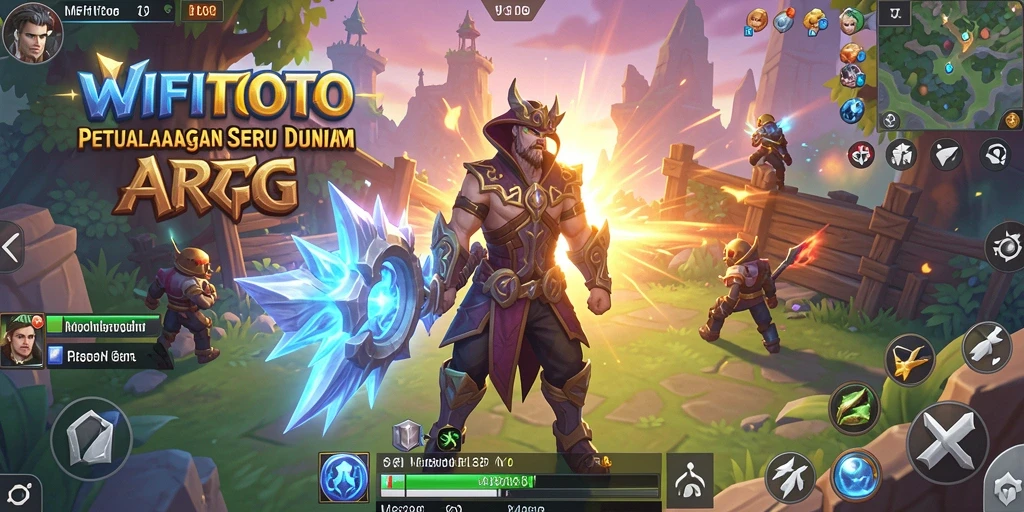 Screenshot utama WIFITOTO menampilkan aksi pertempuran epik di dunia ARPG.